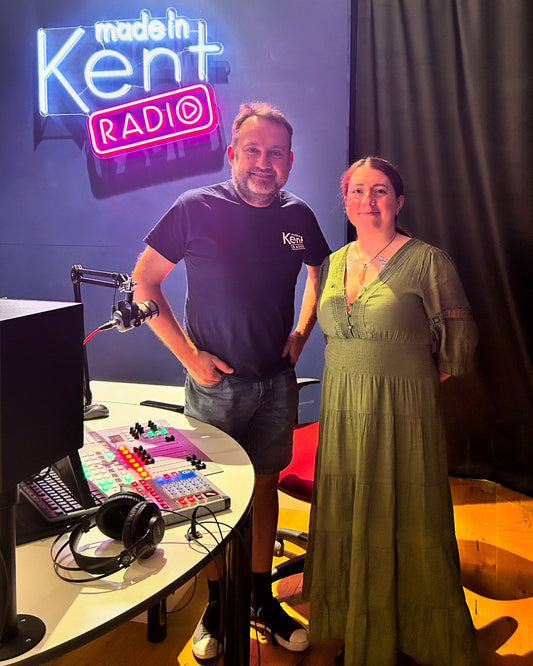 Radio host and guest discuss eco-friendly cleaning tips on Made in Kent Radio.