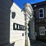 Hatch Market entrance at Gravesend Borough Market on a sunny day, venue for eco-friendly stalls during The Riverbank Festival.