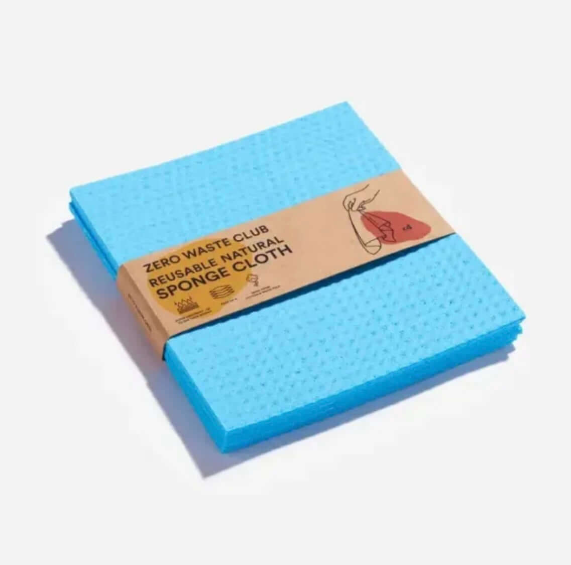 Reusable Cellulose Sponge Cloth - Pack of 4