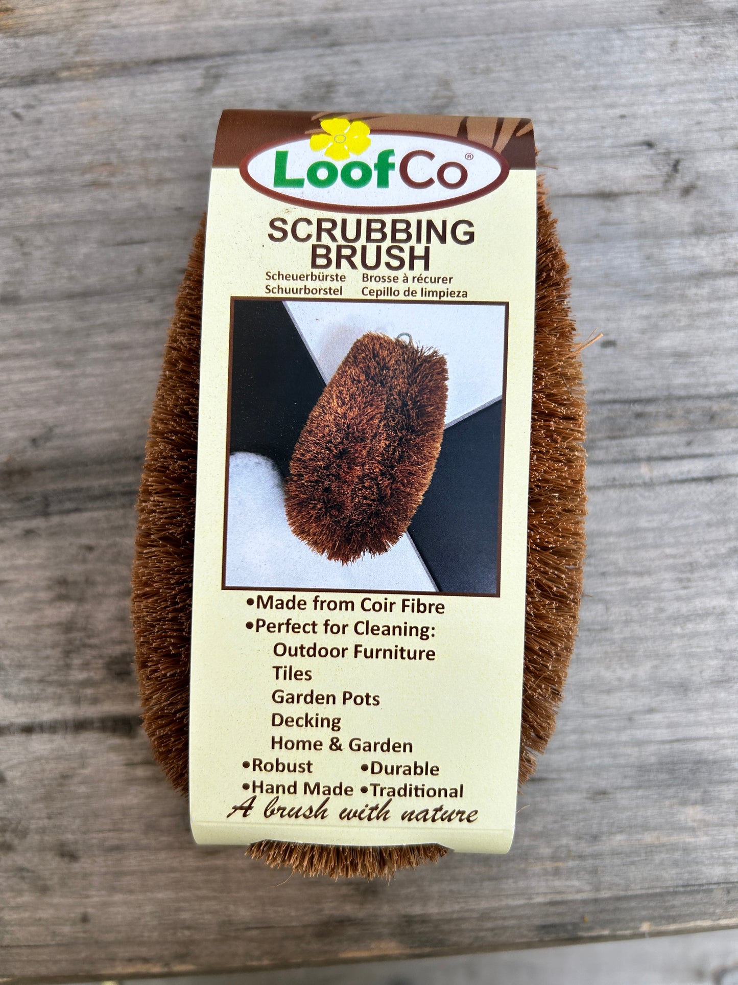 Large Coconut Scrubbing Brush