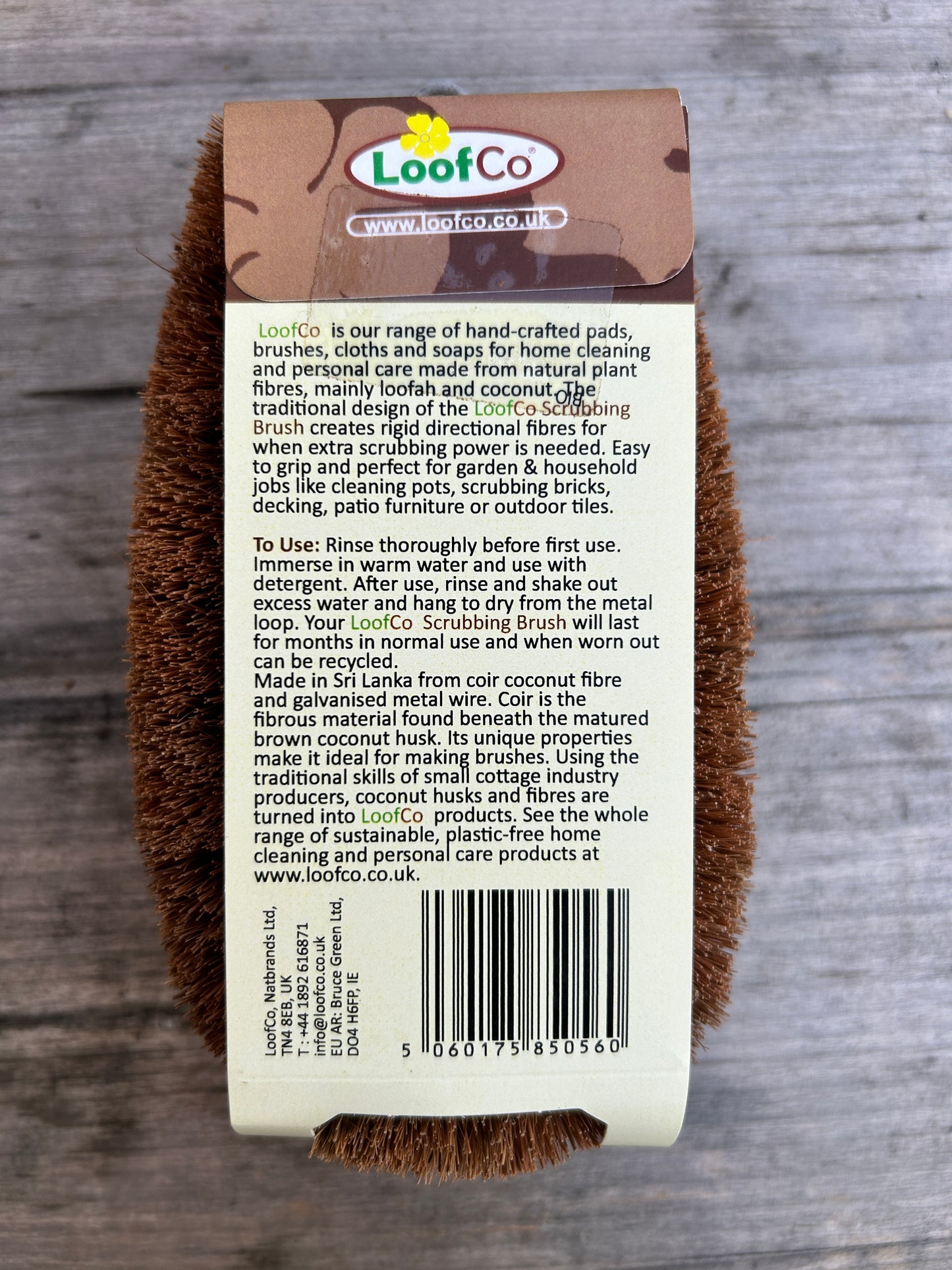 Large Coconut Scrubbing Brush